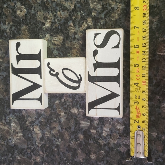 Mr and Mrs decorative blocks - Picture 4 of 4